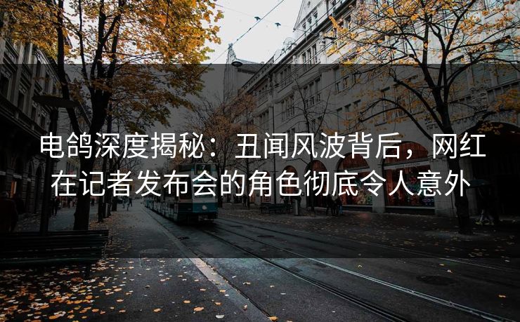 电鸽深度揭秘:丑闻风波背后,网红在记者发布会的角色彻底令人意外 电鸽深度揭秘:丑闻风波背后,网红在记者发布会的角色彻底令人意外